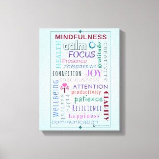 Mindfulness word jumble canvas print