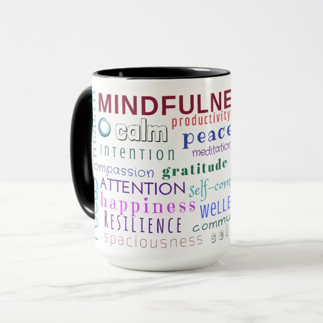 Mindfulness Word Jumble Mug (Front Left)