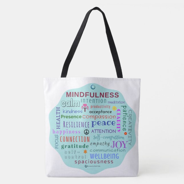 Mindfulness Word Jumble Tote Bag (Front)