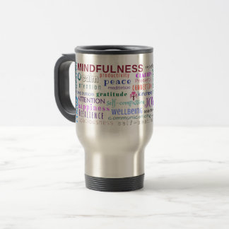 Mindfulness Word Jumble Travel Mug