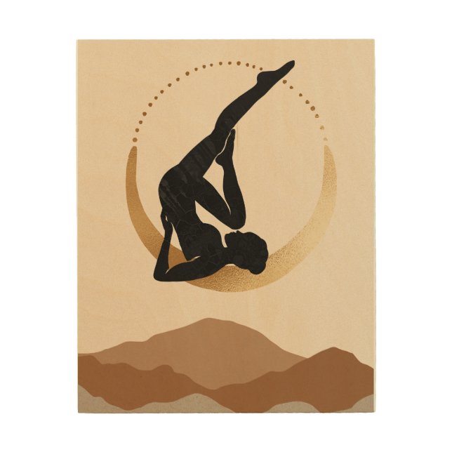 Mindfulness Yoga Zen Bohemian Wall Wood Art (Front)