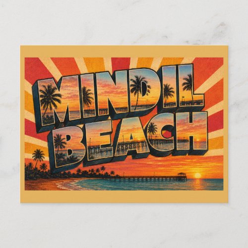 Mindil Beach NT Australia Tropical Sunset Vintage Postcard