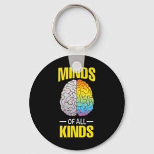 Minds Of All Kinds Neurodiversity AHDH LD Awarenes Keychain