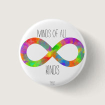 'Minds of all Kinds' Neurodiversity Autism/ ADHD Button