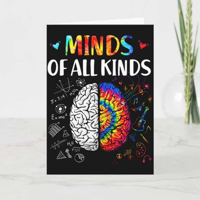 Minds Of All Kinds Neurodiversity Autism Awareness Card (Front)