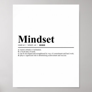 Mindset Definition | Motivational Quote Poster