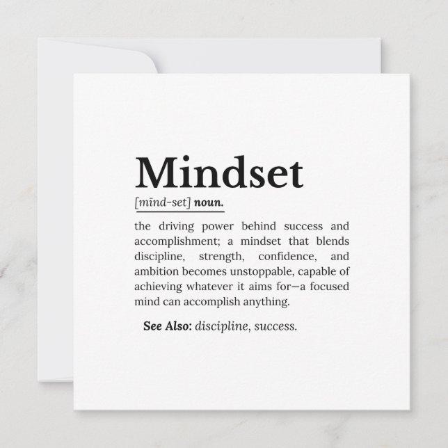 Mindset Definition Quote Invitation (Front)