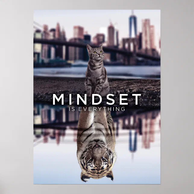 Cusde Metall-Blechschild „Cats Mindset Is Everything“ – 20x30 Cm – Wanddekoration Mit Zitat – Wasserdicht, Für Innen & Außen
