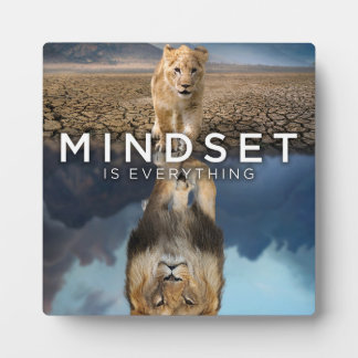 Mindset Is Everything - Lion Reflection Plaque