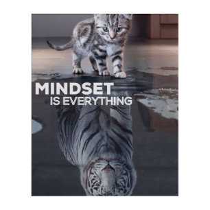 mindset is everything poster acrylic print
