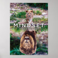 Mindset Is Everything, Roaring Lion Cub Reflection