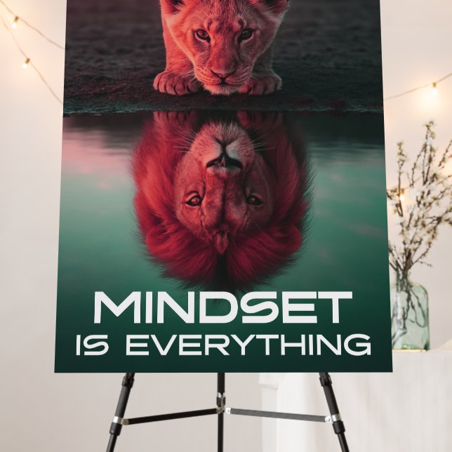 Mindset Is Everything – Unlock Your Full Potential Foam Board (In Situ (Stand))