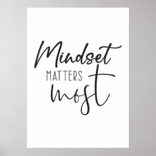 Mindset Matters Most - Hustle Success Motivational Poster