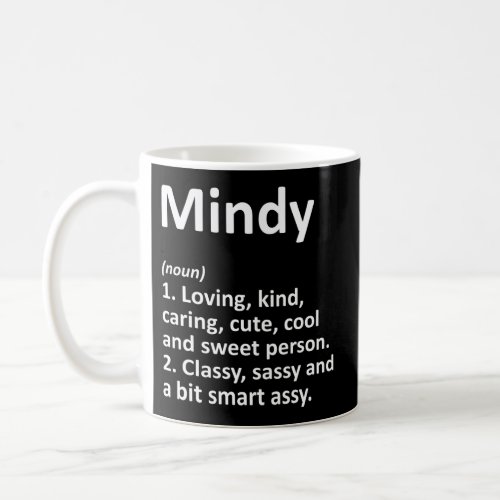 Mindy Definition Personalized Name Coffee Mug