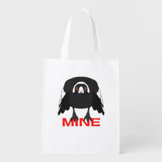 MINE! Australian magpie grocery bag