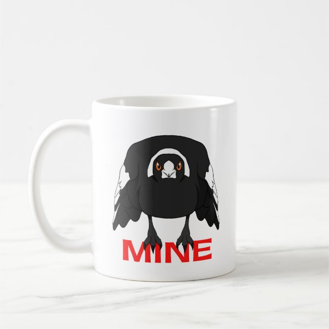 MINE! Australian magpie mug (Left)