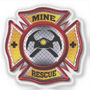 MINE RESCUE STICKER