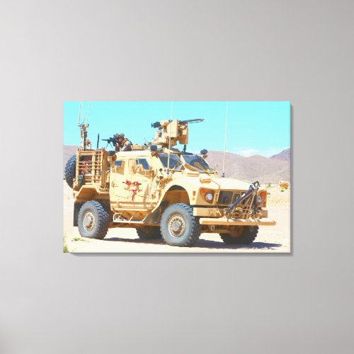 MINE_RESISTANT AMBUSH PROTECTED VEHICLE 24x36 Canvas Print