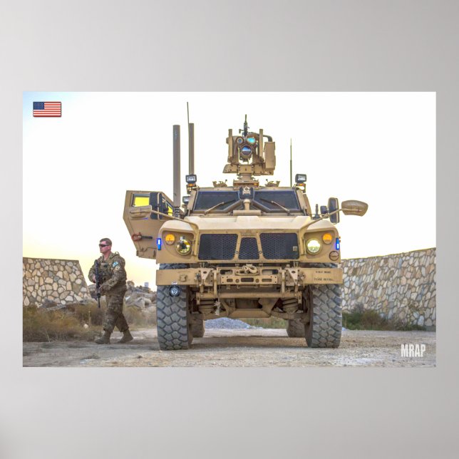 MINE-RESISTANT AMBUSH PROTECTED VEHICLE POSTER (Front)