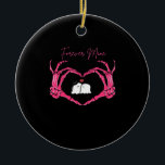 Mine, Valentines Day Classic - Skeleton Hands Hear Ceramic Ornament<br><div class="desc">A “Mine” Valentine’s Day skeleton hands design. Romantic,  playful,  and festive.</div>
