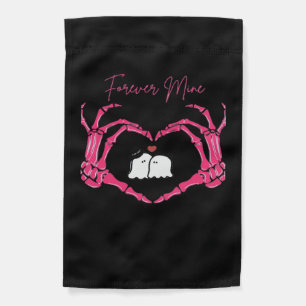 Mine, Valentines Day Classic - Skeleton Hands Hear Garden Flag