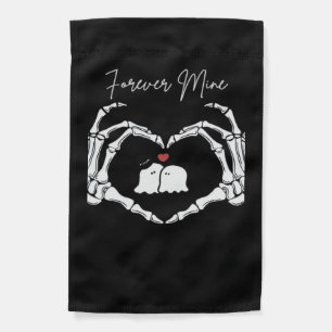 Mine, Valentines Day Classic - Skeleton Hands Hear Garden Flag