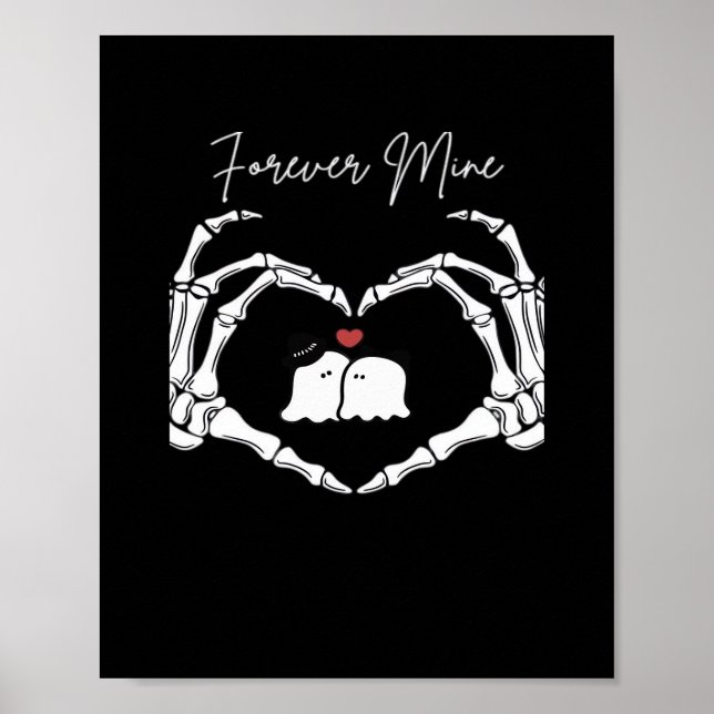 Mine, Valentines Day Classic - Skeleton Hands Hear Poster (Front)
