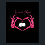 Mine, Valentines Day Classic - Skeleton Hands Hear Poster<br><div class="desc">A “Mine” Valentine’s Day skeleton hands design. Romantic,  playful,  and festive.</div>