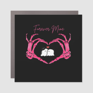 Mine Valentines Day Classic Skeleton Hands Hearts  Car Magnet