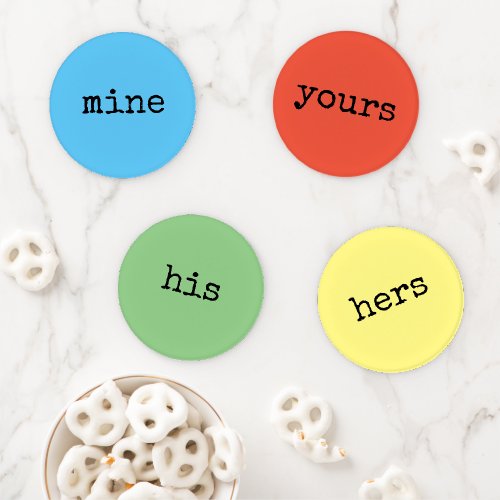 Mine Yours His Hers Coaster Set