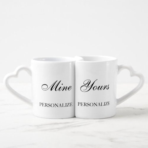 Mine Yours Name Custom Couple Custom Coffee Mug Set