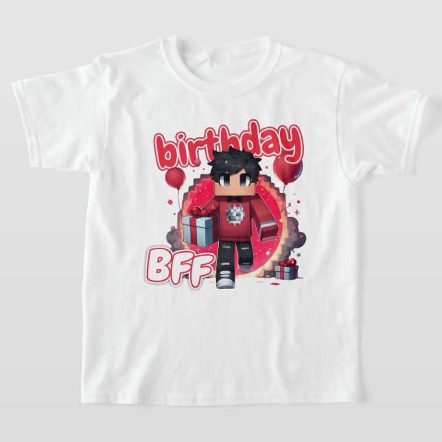 Minecraft Aphmau, Birthday BFF, BF, Cool Boy Aaron T-Shirt (Laydown)