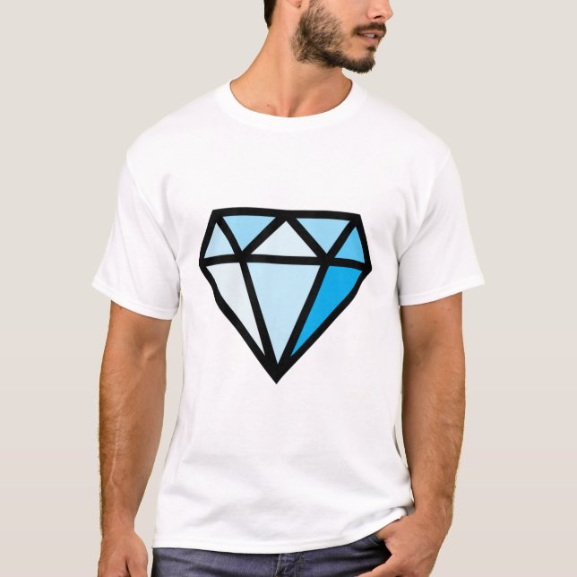 Minecraft Diamond Sticker T-Shirt (Front)