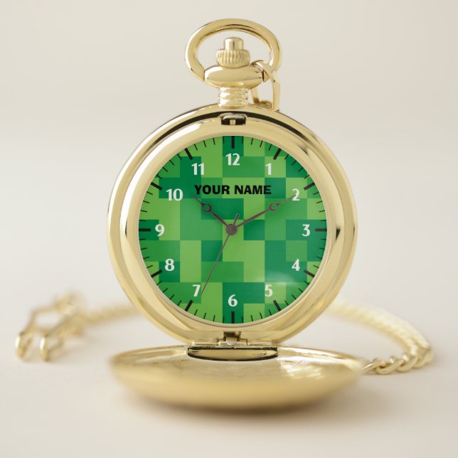 Minecraft Personalized Pocket Watch (Inside)