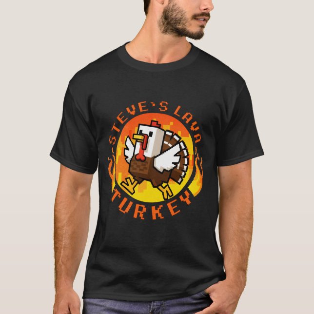 Minecraft Steve's Lava Chicken Shirt (Front)
