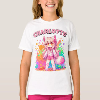 Minecrafter Custom Name Pink Minecraft Gamer Girl T-Shirt