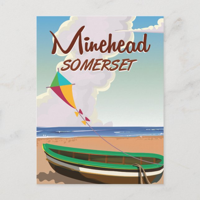 Minehead Somerset vintage travel poster Postcard (Front)