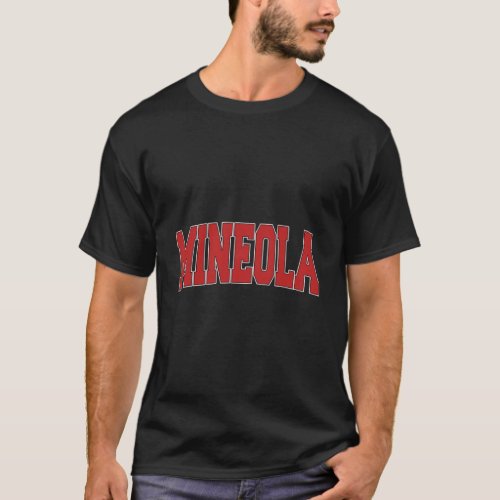 Mineola Ny New York Varsity Style Usa Vintage Spor T_Shirt