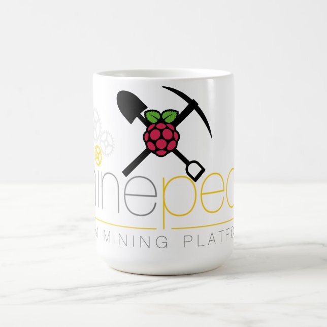 Minepeon & Raspberry Pi Coffee Mug (Center)