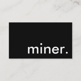 miner. business card