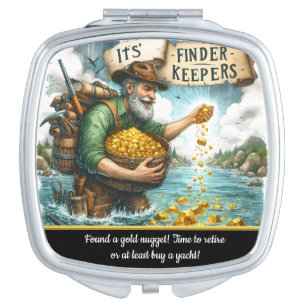 Miner finds treasure by the river compact mirror