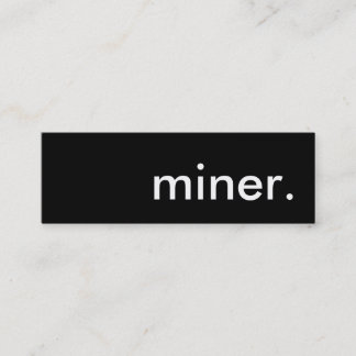 miner. mini business card