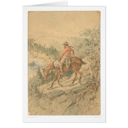 Miner on Horseback (0692A) Cards (Front)