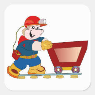Miner Square Sticker
