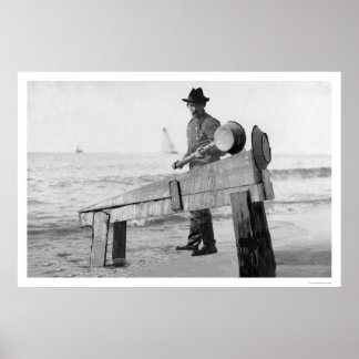 Miner Washing Gold Alaska 1905 Poster