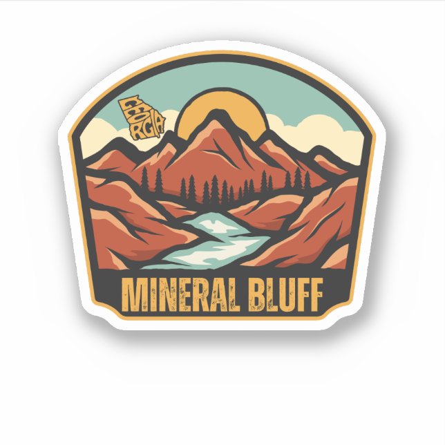 Mineral Bluff, Georgia Sticker (Front)