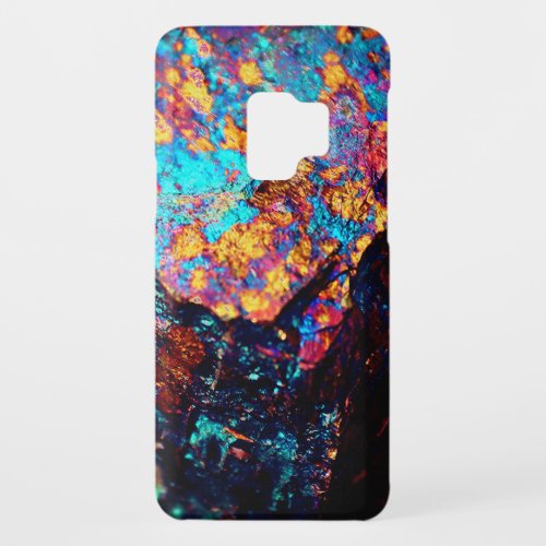 Mineral chalcopyrite crystal stone black blue gold Case_Mate samsung galaxy s9 case