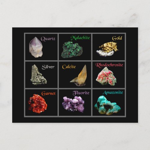 Mineral Collection Postcard