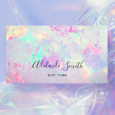 purple opal mineral stone photo business card