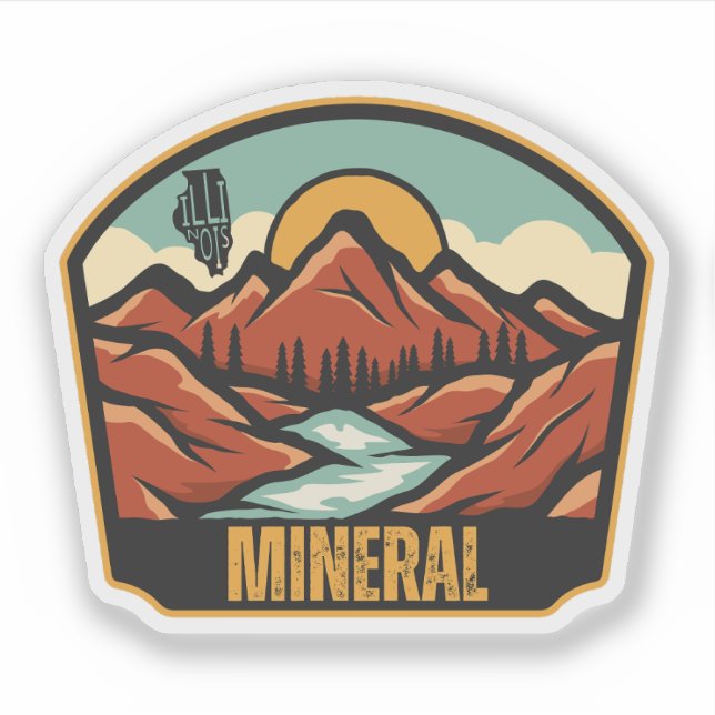 Mineral, Illinois  Sticker (Front)